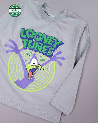 بلوز آستین بلند دخترانه طرح لونی تونز 7 تا 10 سال