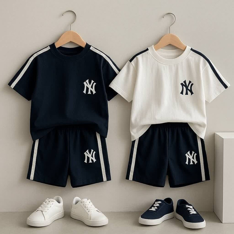 ست تیشرت و شلوارک NY دو تیکه 2 تا 5 سال