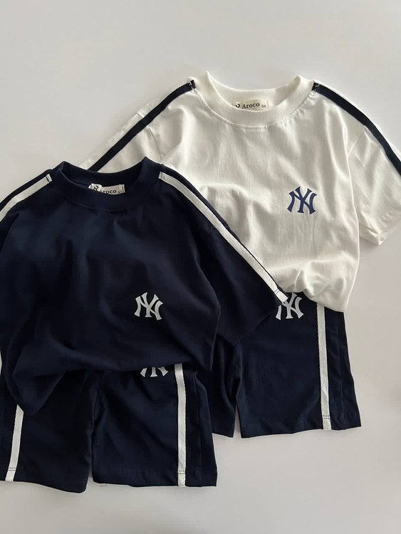ست تیشرت و شلوارک NY دو تیکه 2 تا 5 سال