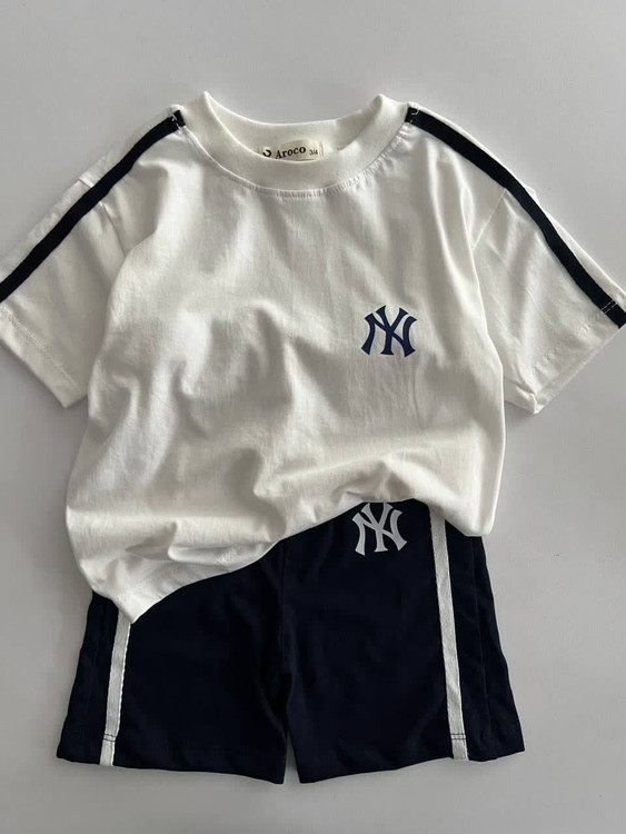 ست تیشرت و شلوارک NY دو تیکه 2 تا 5 سال
