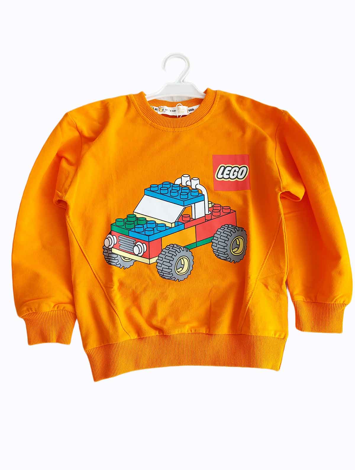 بلوز آستین بلند طرح لگو ماشین 5 تا 6 سال