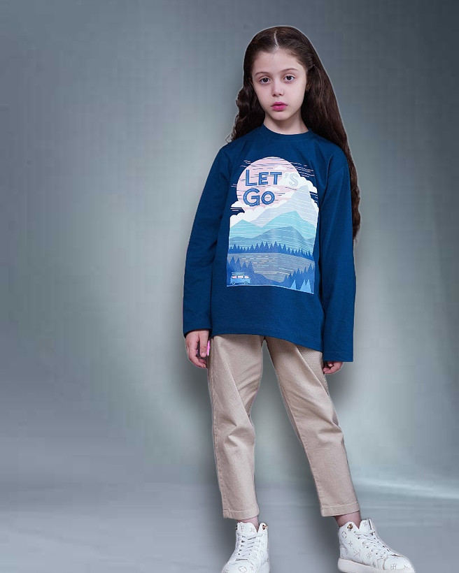 بلوز آستین بلند دخترانه 7 تا 10 سال