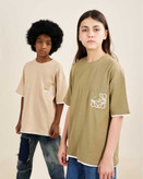 تیشرت بیسکویتی (حصیری) 8 تا 12 سال