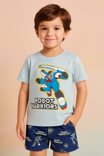 ست راحتی تیشرت و شلوارک مرد آهنین 3 تا 6 سال