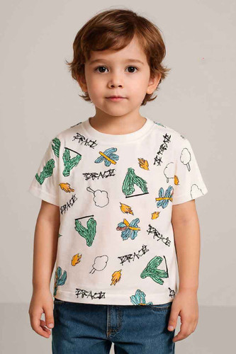 ست تیشرت و شلوارک طرح کاکتوس 1 تا 5