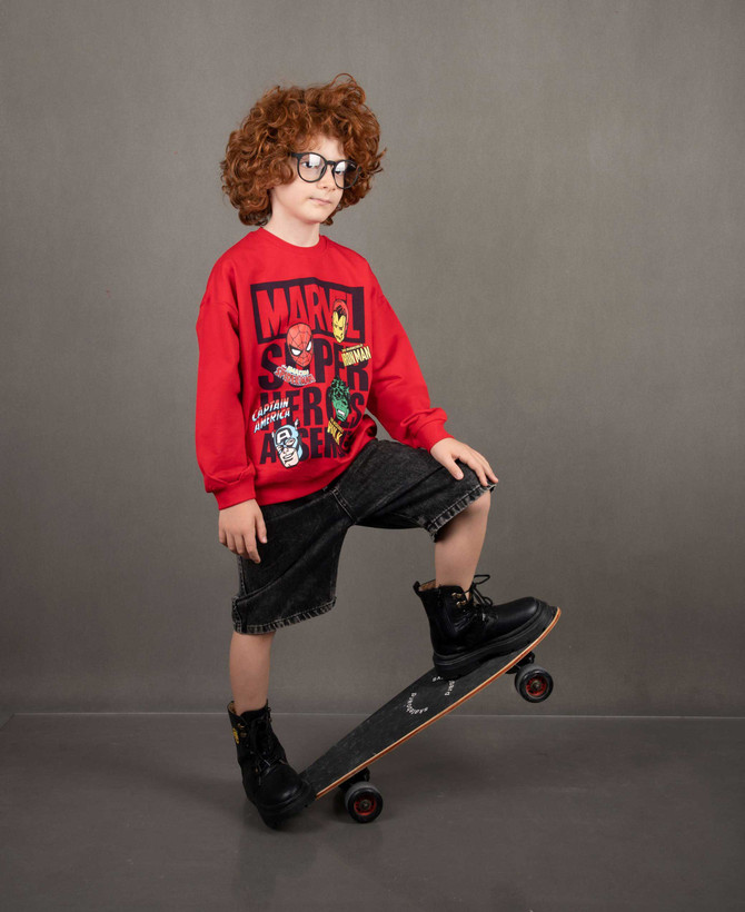 بلوز دورس بچگانه 7 تا 10 سال طرح مارول برند مانکی