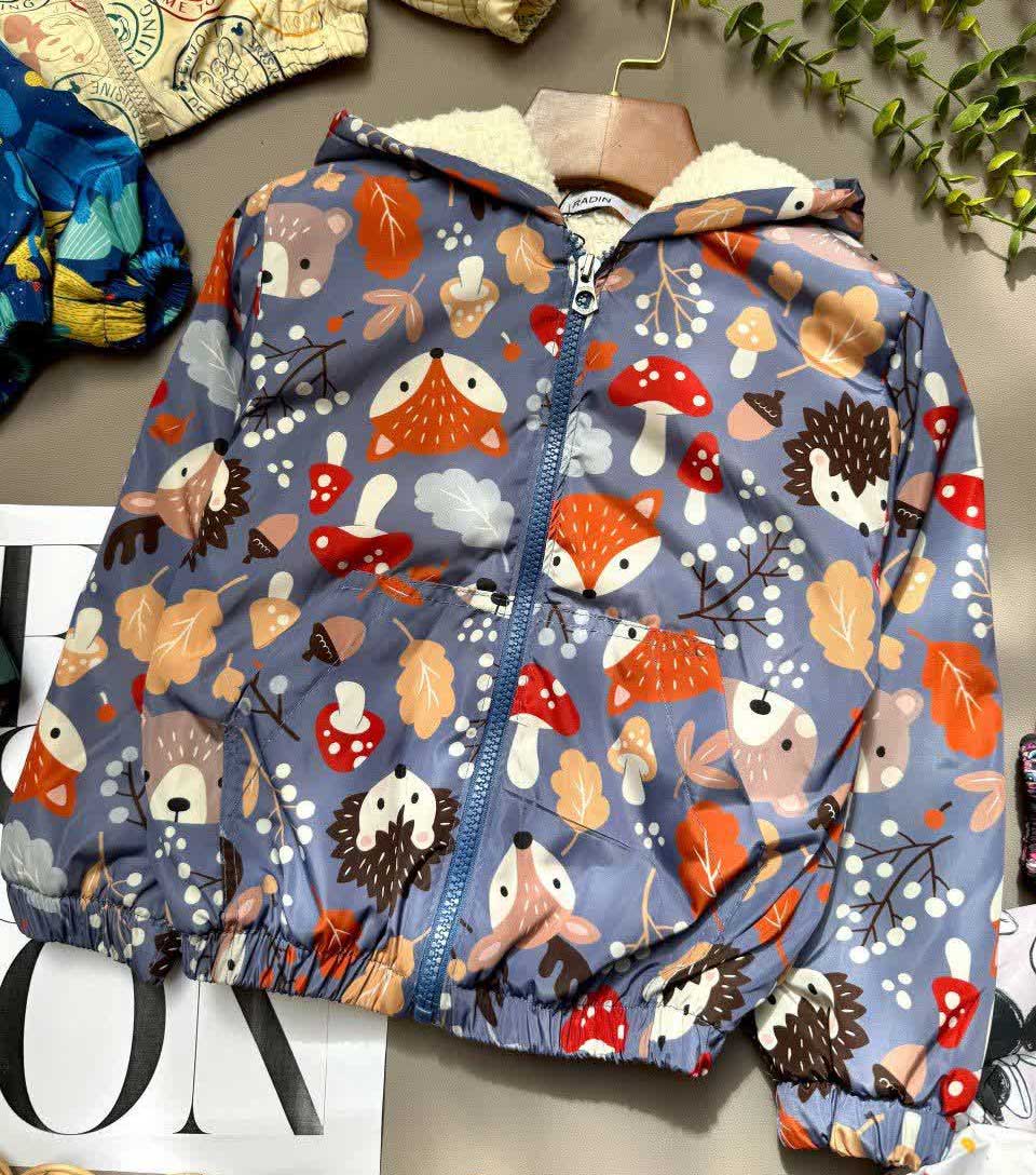 سویشرت بچه‌گانه نخی و گرم – 3 تا 6 سال مناسب پاییز و زمستان با طراحی کلاه‌دار داخل خز