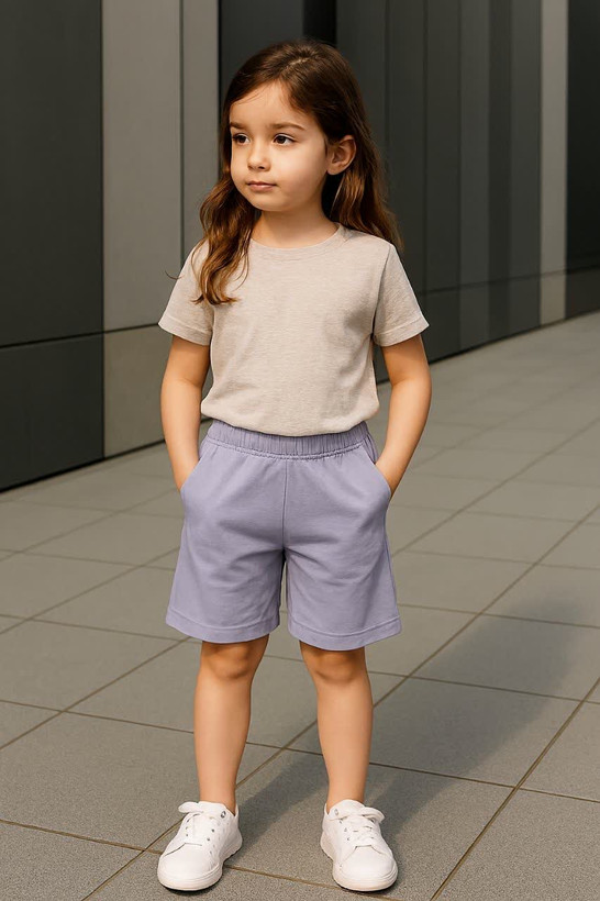 شلوارک دورس طوسی 3 تا 6 سال