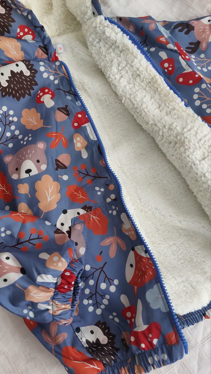 سویشرت بچه‌گانه نخی و گرم – 3 تا 6 سال مناسب پاییز و زمستان با طراحی کلاه‌دار داخل خز