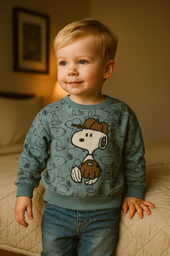 بلوز دورس بچگانه تا 1 سال طرح اسنوپی