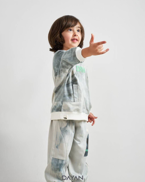 ست بلوز و شلوار طرح آبرنگ 3 تا 6 سال