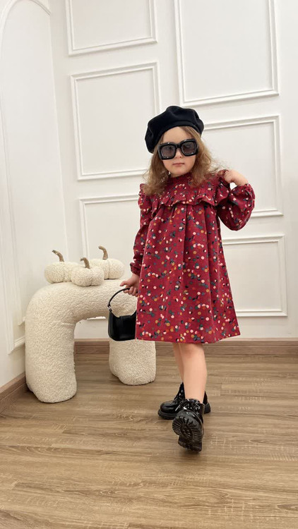 پیراهن دخترانه لینن 1.5 الی 7 سال