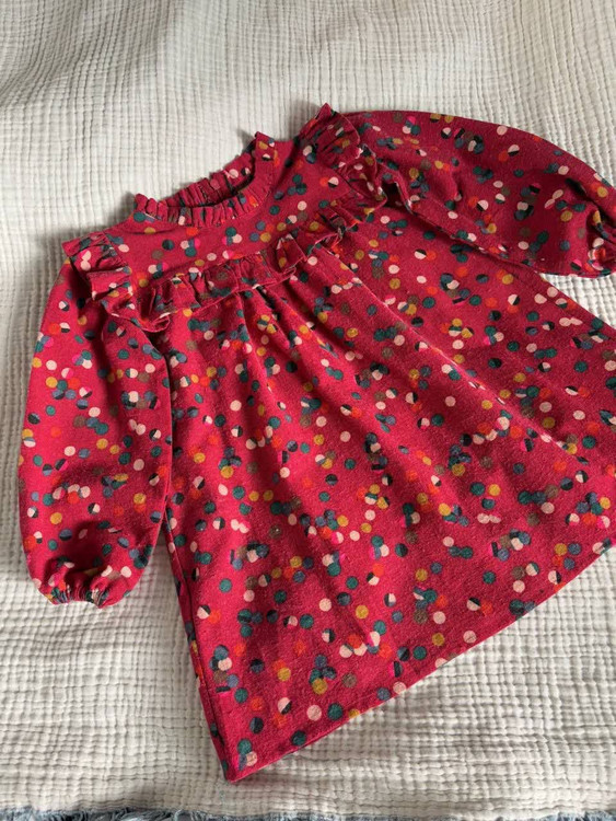 پیراهن دخترانه لینن 1.5 الی 7 سال