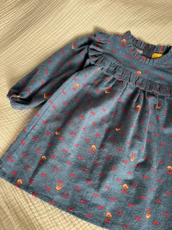 پیراهن دخترانه لینن 1.5 سال الی 7 سال