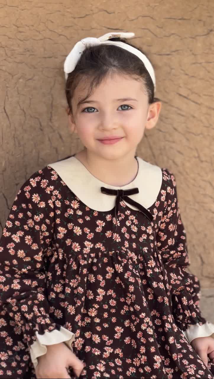 پیراهن دخترانه لینن 2 تا 9 سال