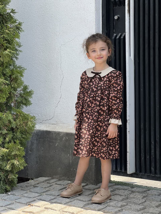 پیراهن دخترانه لینن 2 تا 9 سال