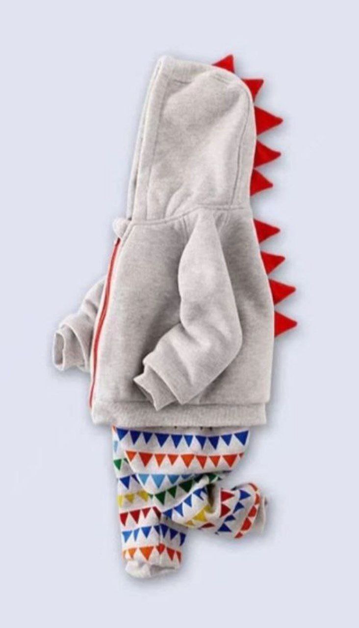 ست سویشرت و شلوار طرح دایناسوری نوزادی