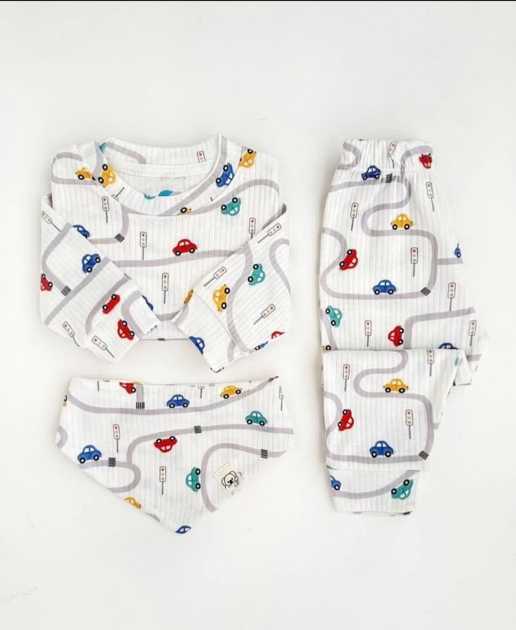 ست نوزادی سه تکه طرح تدی