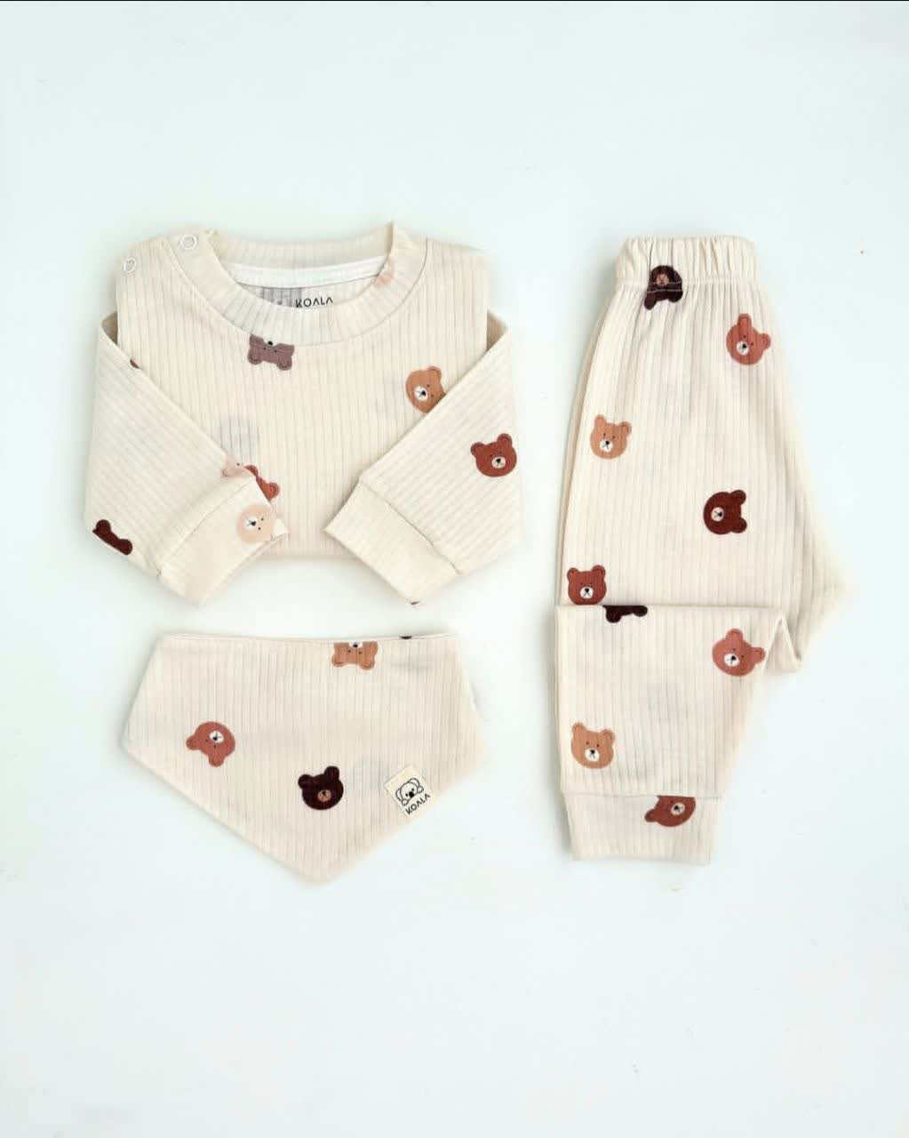 ست نوزادی سه تکه نوزادی طرح تدی تا 3 سال