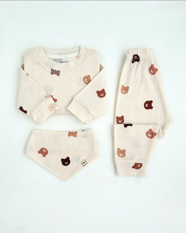 ست نوزادی سه تکه نوزادی طرح تدی تا 3 سال