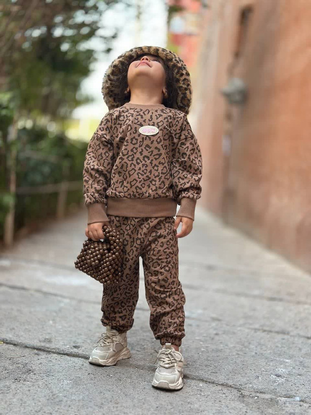 ست بلوز دورس و شلوار پلنگی 1 تا 5 سال