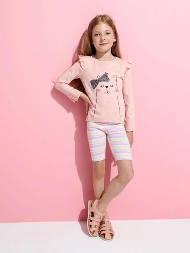 تیشرت دخترانه آستین بلند 4 تا 6 سال