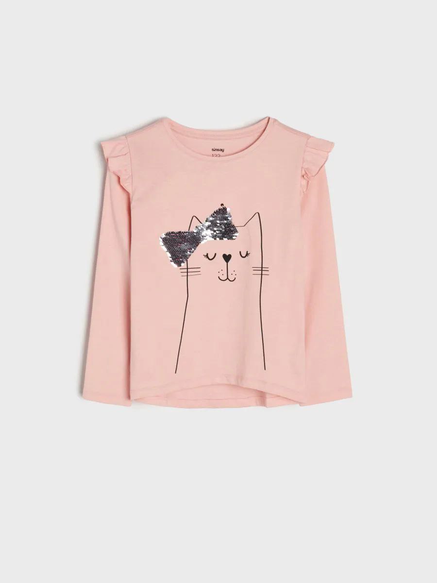 تیشرت دخترانه آستین بلند 4 تا 6 سال