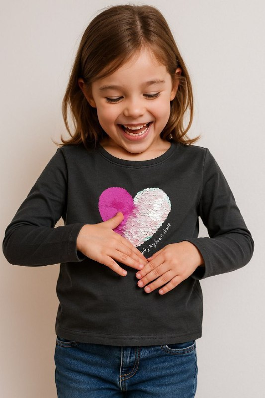 تیشرت دخترانه آستین بلند 6 تا 10 سال