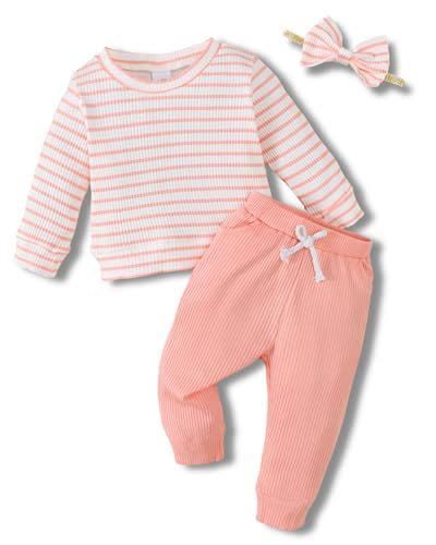 ست بلوز و شلوار سه تکه دخترانه با هد 3 تا 12 ماه