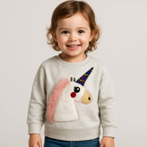 بلوز دورس دخترانه طرح تک شاخ 2 تا 5 سال