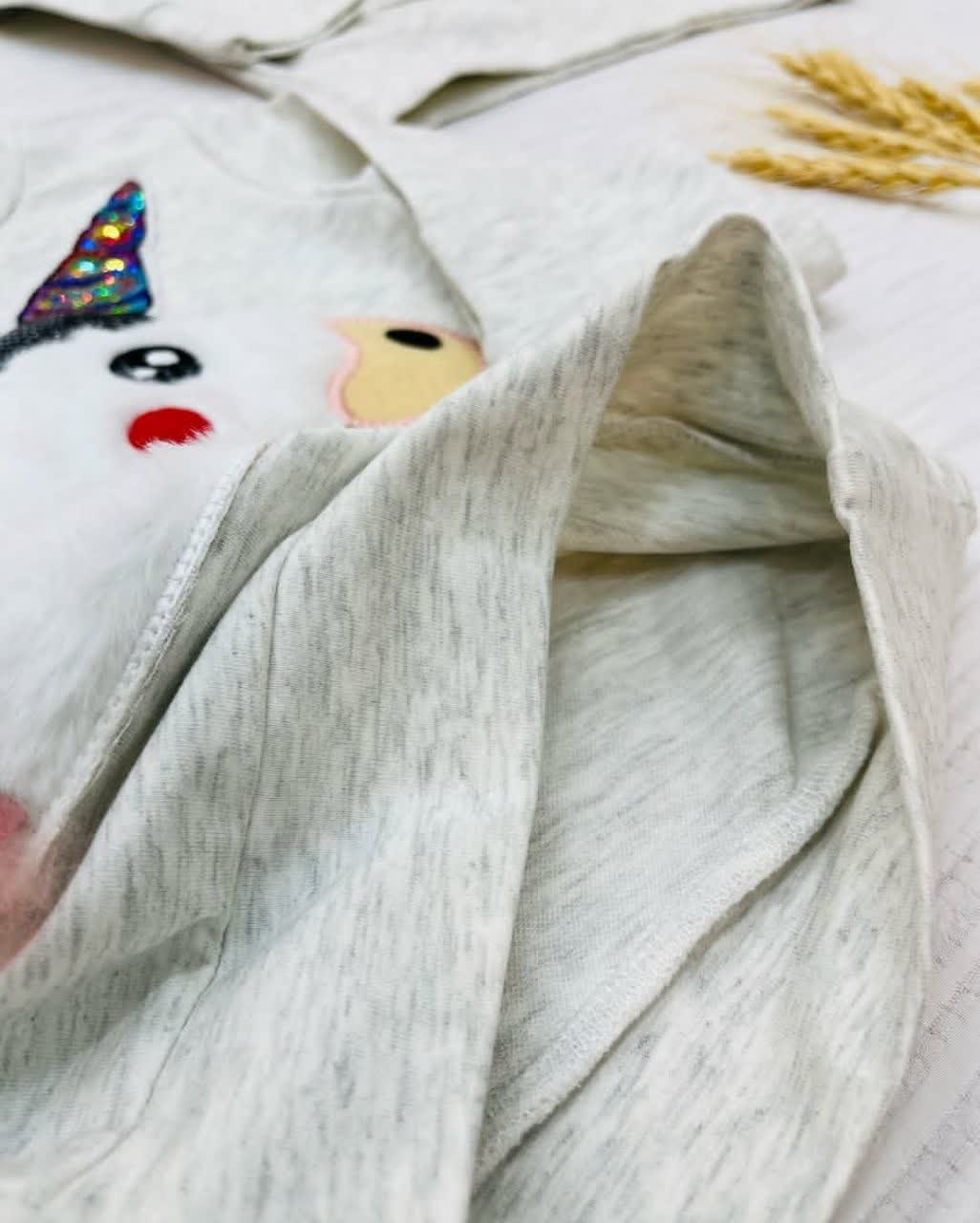 بلوز دورس دخترانه طرح تک شاخ 2 تا 5 سال