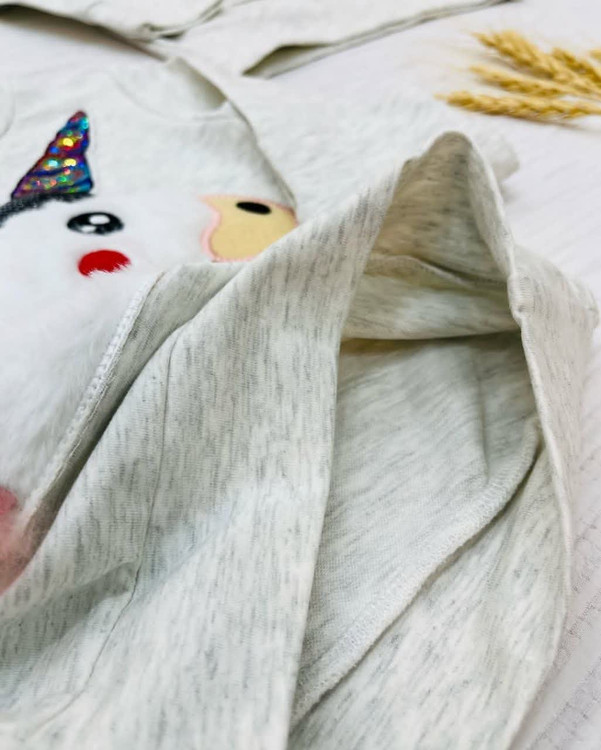 بلوز دورس دخترانه طرح تک شاخ 2 تا 5 سال