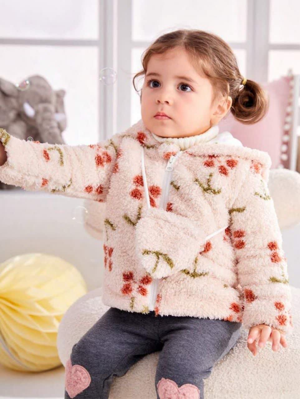 سویشرت تدی 1 تا 3 سال طرح گیلاس