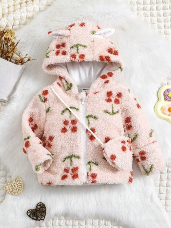 سویشرت تدی 1 تا 3 سال طرح گیلاس