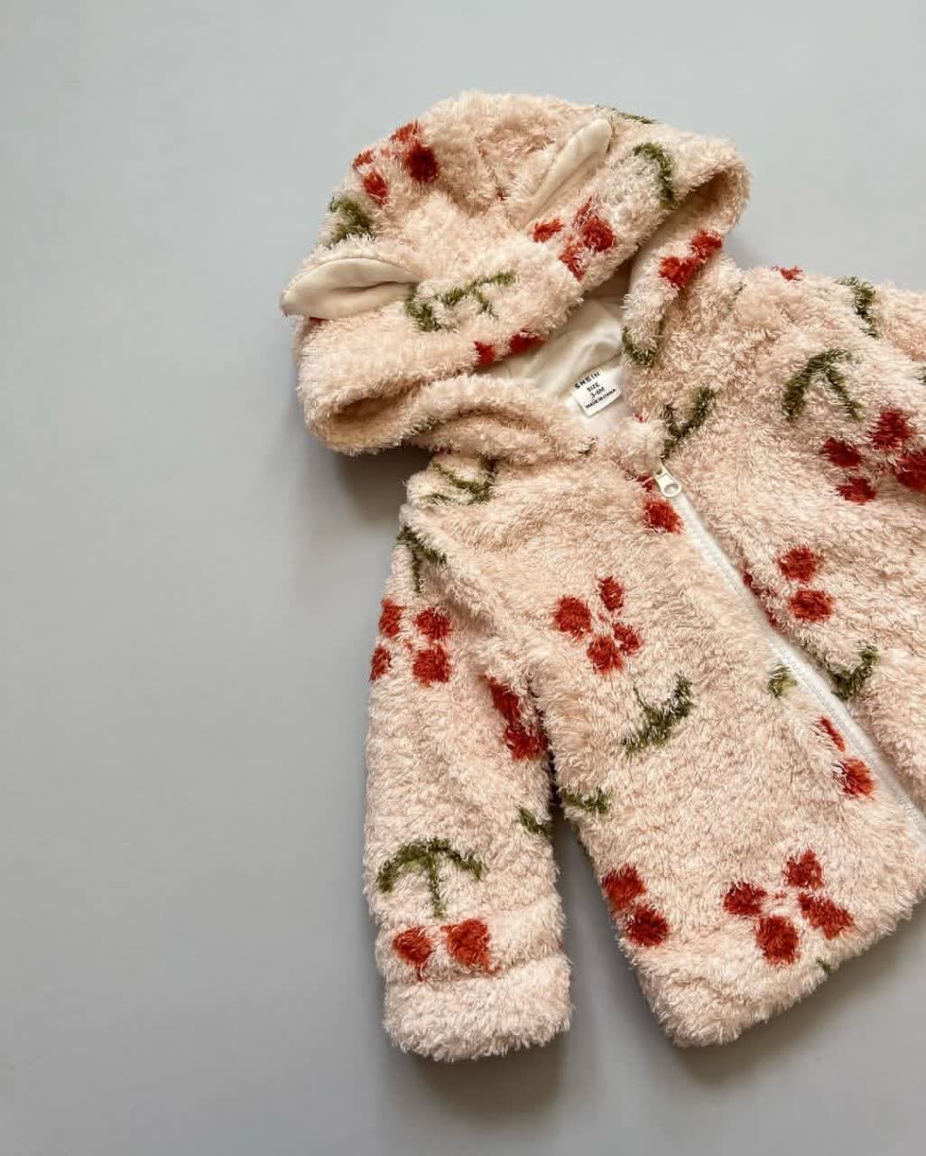 سویشرت تدی 1 تا 3 سال طرح گیلاس