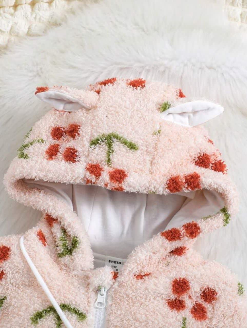 سویشرت تدی 1 تا 3 سال طرح گیلاس