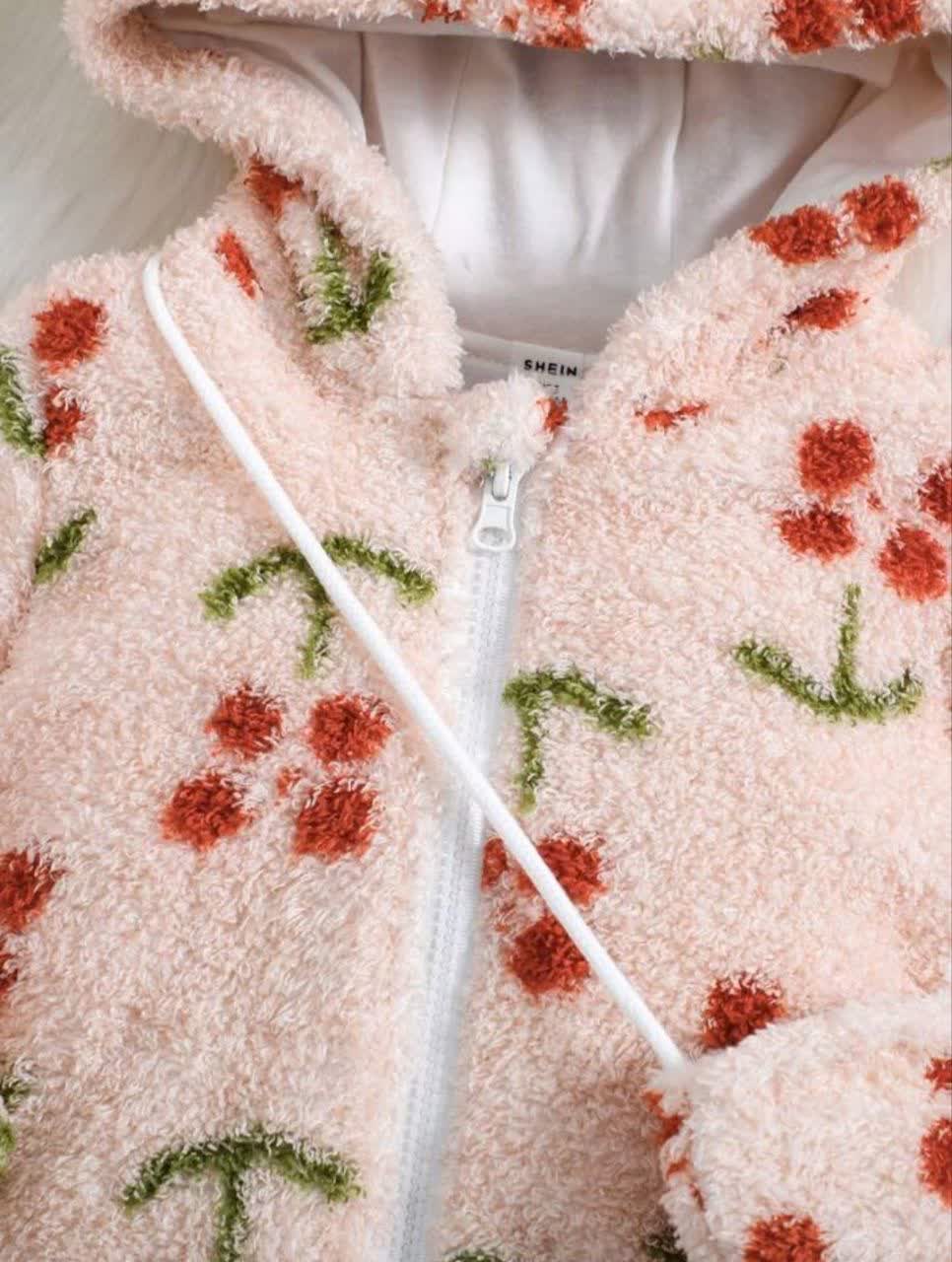 سویشرت تدی 1 تا 3 سال طرح گیلاس