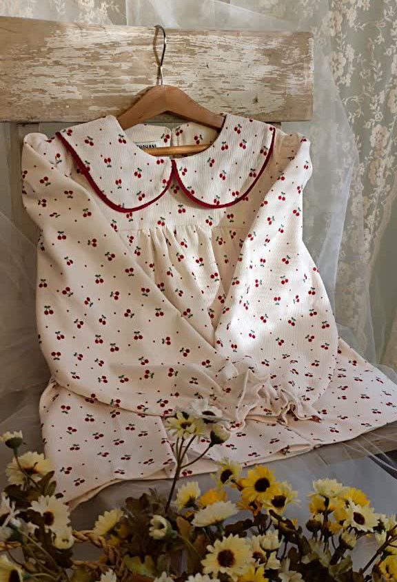 شومیز مخمل کبریتی دخترانه 3 تا 9 سال