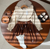 شومیز دامن پروانه 4 تا 11 سال