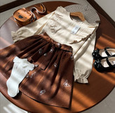 شومیز دامن پروانه 4 تا 11 سال