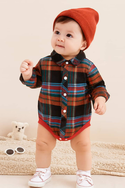 بادی زیر دکمه پشمی پسرانه 6 ماه تا 2 سال