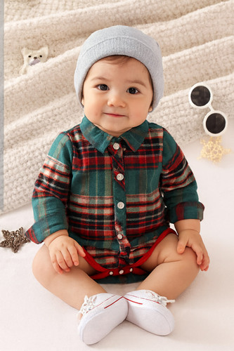 بادی زیر دکمه پشمی پسرانه 6 ماه تا 2 سال