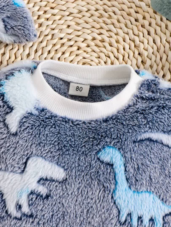 بادی زیردکمه آستین بلند نوزادی 9 تا 24 ماه طرح دایناسوری