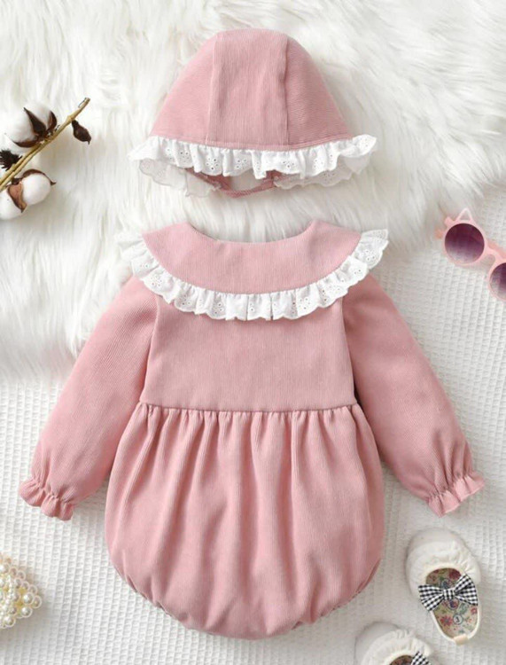 ست بادی با کلاه دخترانه 9 تا 18 ماه