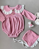 ست بادی با کلاه دخترانه 9 تا 18 ماه