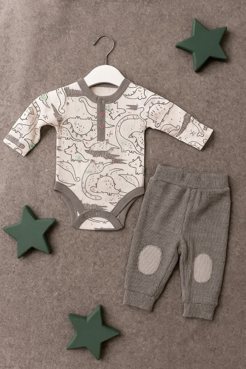 ست بادی و شلوار نوزادی تا 12 ماه