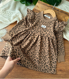 پیراهن دورس پلنگی دخترانه 2 تا 7 سال