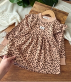 پیراهن دورس پلنگی دخترانه 2 تا 7 سال