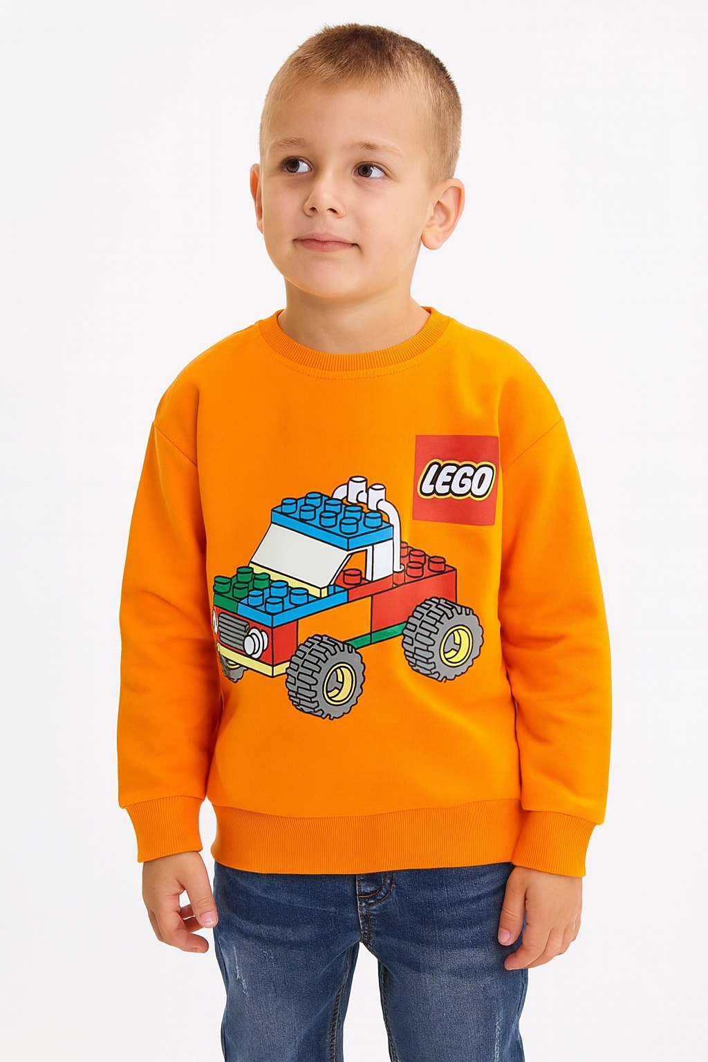 بلوز آستین بلند طرح لگو ماشین 5 تا 6 سال