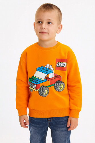 بلوز آستین بلند طرح لگو ماشین 5 تا 6 سال